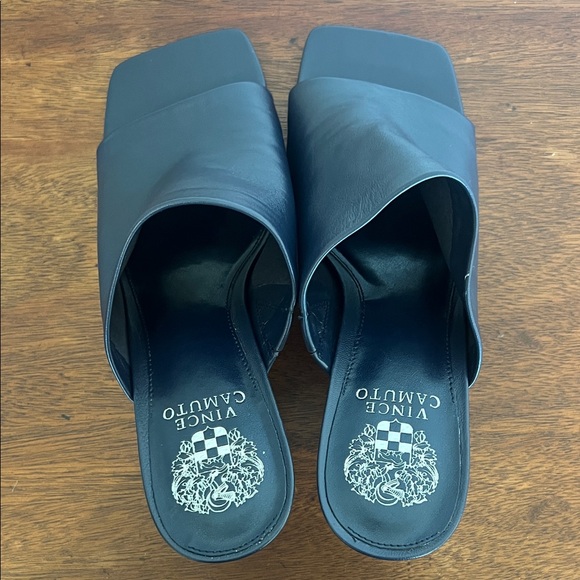 VINCE CAMUTO WOMEN'S ARLINALA SQUARE TOE HIGH HEEL SANDALS INKWELL - Picture 7 of 8